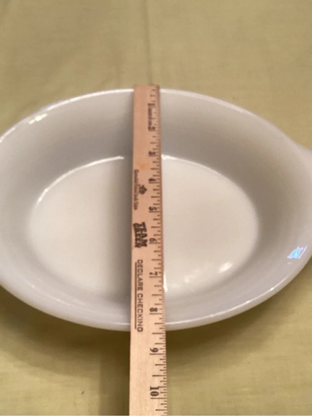 Fire King White Divided Baking Dish